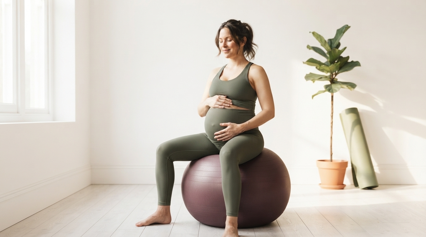 Featured image for Birth Ball Exercises for Pregnancy: The Full Routine, Trimester by Trimester - Catalyst Mom Blog
